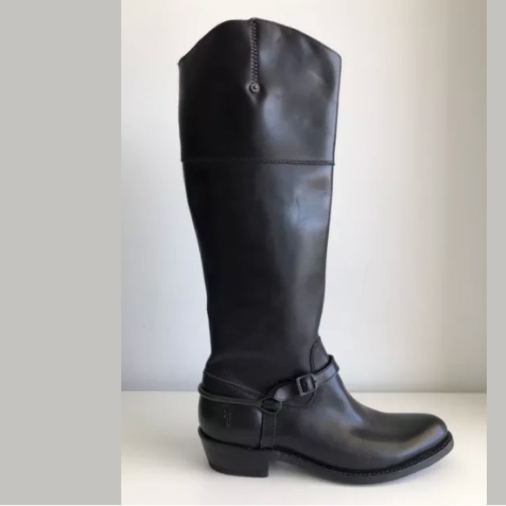 FRYE RIDER SPUR KNEE HIGH LEATHER BOOTS